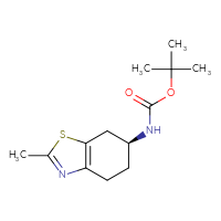 Chemical structure of tert-butyl N-[(6S)-2-methyl-4,5,6,7-tetrahydro-1,3-benzothiazol-6-yl]carbamate - CSSB21224771485