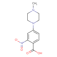 Chemical structure of 4-(4-methylpiperazin-1-yl)-2-nitrobenzoic acid - CSSB00001316892