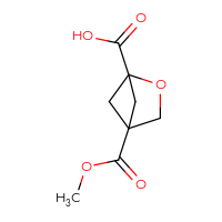 Chemical structure of 4-(methoxycarbonyl)-2-oxabicyclo[2.1.1]hexane-1-carboxylic acid - CSSB00135418497