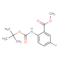 Chemical structure of methyl 2-{[(tert-butoxy)carbonyl]amino}-5-fluorobenzoate - CSSB00012224052