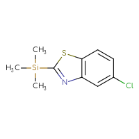 Chemical structure of 5-chloro-2-(trimethylsilyl)-1,3-benzothiazole - CSSB21414522349