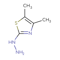 Chemical structure of 2-hydrazinyl-4,5-dimethyl-1,3-thiazole - CSSB00011532577