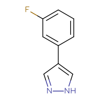 Chemical structure of 4-(3-fluorophenyl)-1H-pyrazole - CSSB00012179174