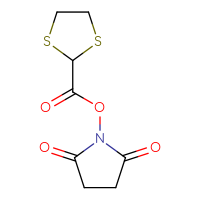 Chemical structure of 2,5-dioxopyrrolidin-1-yl 1,3-dithiolane-2-carboxylate - CSSB17484213806