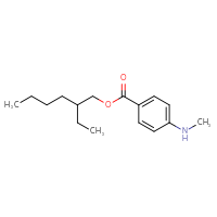 Chemical structure of 2-ethylhexyl 4-(methylamino)benzoate - CSSB00034688537
