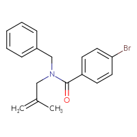 Chemical structure of N-benzyl-4-bromo-N-(2-methylprop-2-en-1-yl)benzamide - CSSB00109404478