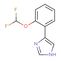 Chemical structure of 4-[2-(difluoromethoxy)phenyl]-1H-imidazole - CSSB00103121072