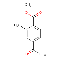Chemical structure of methyl 4-acetyl-2-methylbenzoate - CSSB00011008338