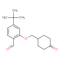 Chemical structure of 4-tert-butyl-2-[(4-oxocyclohexyl)methoxy]benzaldehyde - CSSB21414473102