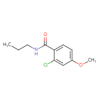 Chemical structure of 2-chloro-4-methoxy-N-propylbenzamide - CSSB00103303522