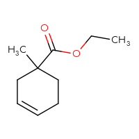Chemical structure of ethyl 1-methylcyclohex-3-ene-1-carboxylate - CSSB00103285003