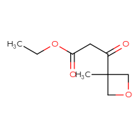 Chemical structure of ethyl 3-(3-methyloxetan-3-yl)-3-oxopropanoate - CSSB03550903520