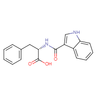 Chemical structure of (2S)-2-[(1H-indol-3-yl)formamido]-3-phenylpropanoic acid - CSSB00020626300