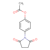 Chemical structure of 4-(2,5-dioxopyrrolidin-1-yl)phenyl acetate - CSSB00026703582