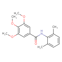 Chemical structure of N-(2,6-dimethylphenyl)-3,4,5-trimethoxybenzamide - CSSB00027977612