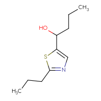 Chemical structure of 1-(2-propyl-1,3-thiazol-5-yl)butan-1-ol - CSSB00154032225