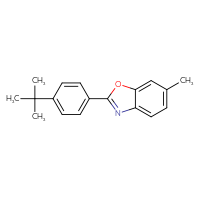 Chemical structure of 2-(4-tert-butylphenyl)-6-methyl-1,3-benzoxazole - CSSB21253046656