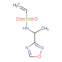 Chemical structure of N-[1-(1,2,4-oxadiazol-3-yl)ethyl]ethene-1-sulfonamide - CSSB00154416796