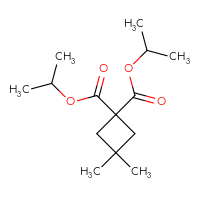 Chemical structure of 1,1-bis(propan-2-yl) 3,3-dimethylcyclobutane-1,1-dicarboxylate - CSSB21103253286