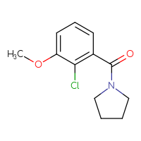Chemical structure of 1-(2-chloro-3-methoxybenzoyl)pyrrolidine - CSSB02519556492