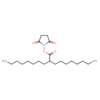 Chemical structure of 2,5-dioxopyrrolidin-1-yl 2-octyldecanoate - CSSB20621795245