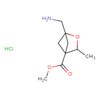 Chemical structure of methyl 1-(aminomethyl)-3-methyl-2-oxabicyclo[2.1.1]hexane-4-carboxylate hydrochloride - CSSB20963519690