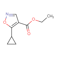 Chemical structure of ethyl 5-cyclopropyl-1,2-oxazole-4-carboxylate - CSSB00011830616
