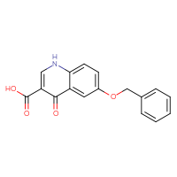 Chemical structure of 6-(benzyloxy)-4-oxo-1,4-dihydroquinoline-3-carboxylic acid - CSSB00011310596