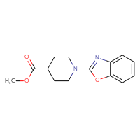 Chemical structure of methyl 1-(1,3-benzoxazol-2-yl)piperidine-4-carboxylate - CSSB00000489444