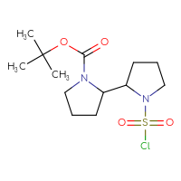 Chemical structure of tert-butyl 1'-(chlorosulfonyl)-[2,2'-bipyrrolidine]-1-carboxylate - CSSB00155193346