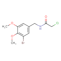 Chemical structure of N-[(3-bromo-4,5-dimethoxyphenyl)methyl]-2-chloroacetamide - CSSB01999754800