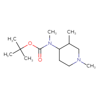 Chemical structure of tert-butyl N-(1,3-dimethylpiperidin-4-yl)-N-methylcarbamate - CSSB00010022829