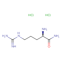 Chemical structure of (2R)-2-amino-5-carbamimidamidopentanamide dihydrochloride - CSSB00015212700