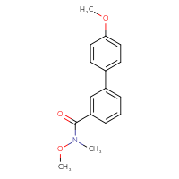 Chemical structure of N,4'-dimethoxy-N-methyl-[1,1'-biphenyl]-3-carboxamide - CSSB05940665823