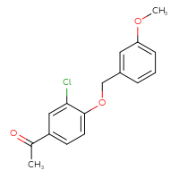 Chemical structure of 1-{3-chloro-4-[(3-methoxyphenyl)methoxy]phenyl}ethan-1-one - CSSB00020606527