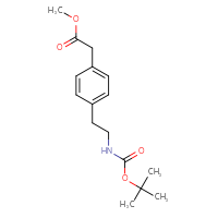 Chemical structure of methyl 2-[4-(2-{[(tert-butoxy)carbonyl]amino}ethyl)phenyl]acetate - CSSB01747740456