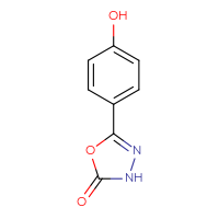 Chemical structure of 5-(4-hydroxyphenyl)-2,3-dihydro-1,3,4-oxadiazol-2-one - CSSB00010662301