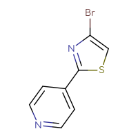 Chemical structure of 4-(4-bromo-1,3-thiazol-2-yl)pyridine - CSSB00000702102