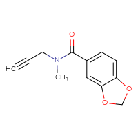 Chemical structure of N-methyl-N-(prop-2-yn-1-yl)-2H-1,3-benzodioxole-5-carboxamide - CSSB00006440136