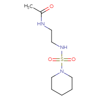 Chemical structure of N-{2-[(piperidine-1-sulfonyl)amino]ethyl}acetamide - CSSB00027802115