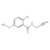 Chemical structure of 2-bromo-5-methoxy-N-(prop-2-yn-1-yl)benzamide - CSSB00000175854
