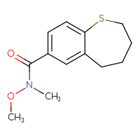 Chemical structure of N-methoxy-N-methyl-2,3,4,5-tetrahydro-1-benzothiepine-7-carboxamide - CSSB01148881183