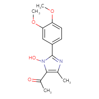 Chemical structure of 1-[2-(3,4-dimethoxyphenyl)-1-hydroxy-4-methyl-1H-imidazol-5-yl]ethan-1-one - CSSB00020600532