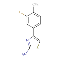 Chemical structure of 4-(3-fluoro-4-methylphenyl)-1,3-thiazol-2-amine - CSSB00012585792