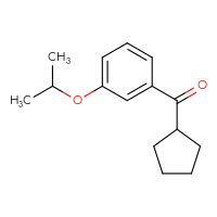 Chemical structure of cyclopentyl[3-(propan-2-yloxy)phenyl]methanone - CSSB00006215022