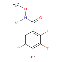 Chemical structure of 4-bromo-2,3,5-trifluoro-N-methoxy-N-methylbenzamide - CSSB21151594460