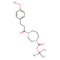 Chemical structure of tert-butyl 4-[3-(4-methoxyphenyl)propanoyl]-1,4-diazepane-1-carboxylate - CSSB00105904440