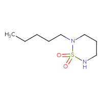 Chemical structure of 2-pentyl-1λ⁶,2,6-thiadiazinane-1,1-dione - CSMB00054237485