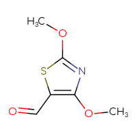 Chemical structure of 2,4-dimethoxy-1,3-thiazole-5-carbaldehyde - CSSB00000732968