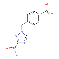 Chemical structure of 4-[(3-nitro-1H-1,2,4-triazol-1-yl)methyl]benzoic acid - CSSB00000595286